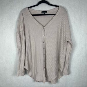 Alison Andrews Light Pink Long Sleeve Sweater Top Womens Size L